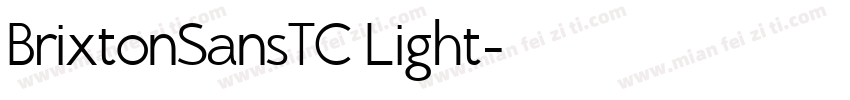 BrixtonSansTC Light字体转换